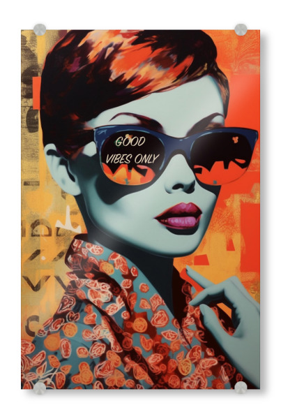 Acrylglasbild "POPART color Girl" artboxONE - Abstrakt,Menschen,Fashion