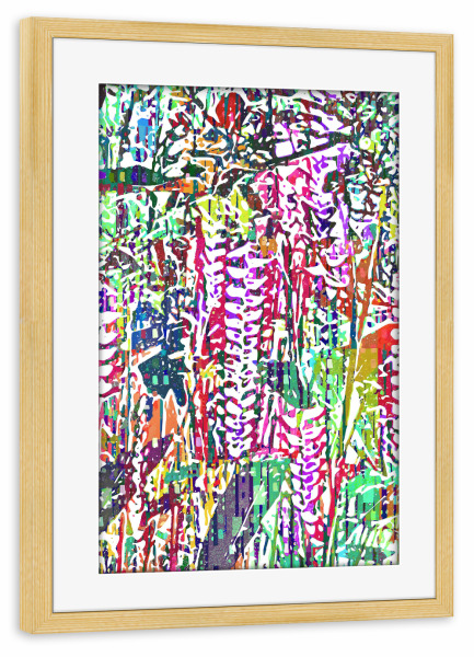 Poster mit Rahmen kiefer "Dschungelgeheimnisse" artboxONE - Abstrakt