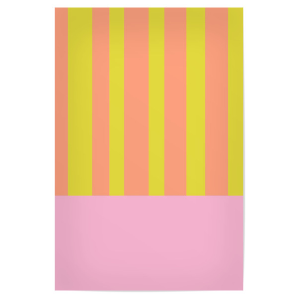 Poster "Summer stripes" artboxONE - Abstrakt,Geometrie - Summer,Stripes,Sommer,Summervibes,Handyhülle,Cool,Trend,Rosa,Orange