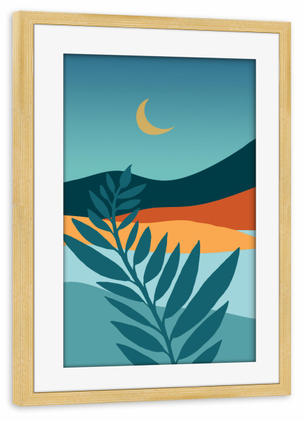 Poster mit Rahmen kiefer "Mittelmeerdämmerung" artboxONE - Natur,Reise