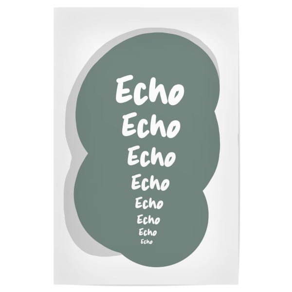 Poster 30x20 cm "Hi Echo" artboxONE - Abstrakt,Lustig