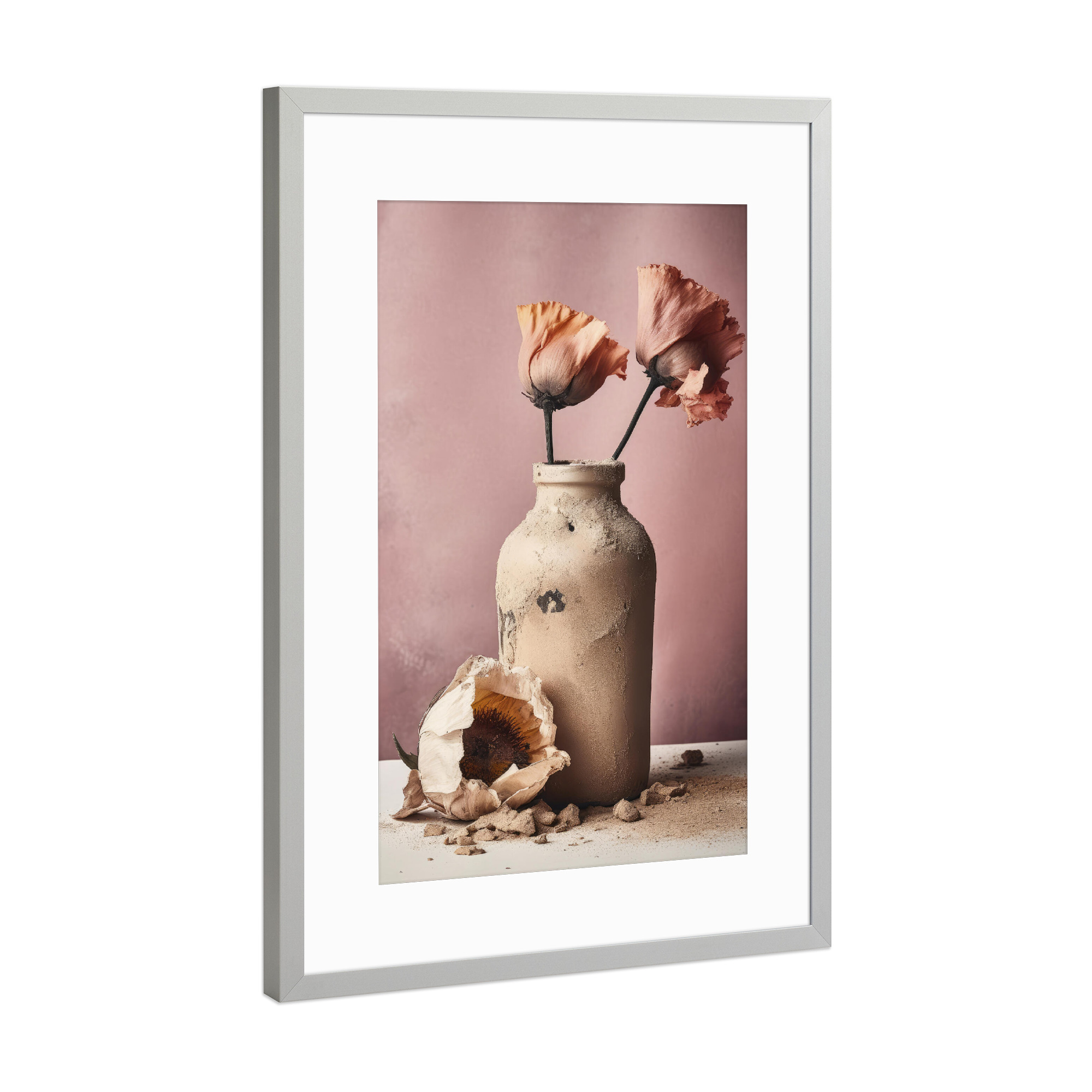 Poster mit Rahmen Silber "Fragile Beauty" artboxONE - Natur,Floral,Für Mama