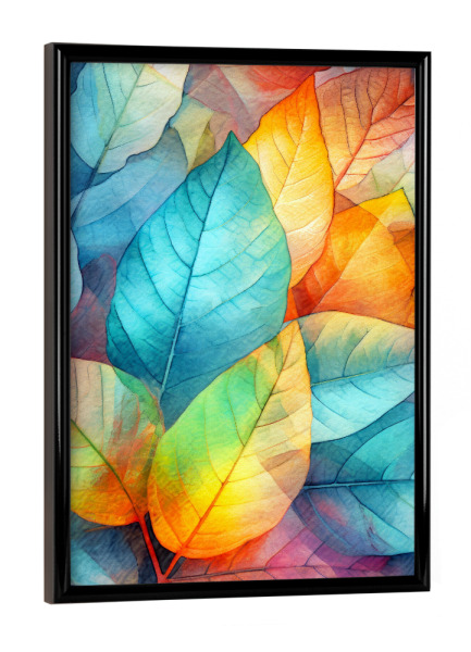 Poster mit schwarzem Rahmen "Blumenblätter Kunst A" artboxONE - Floral - Natur,Blumen,Blumen,Botanisch,Blätter,Blatt,Blumen