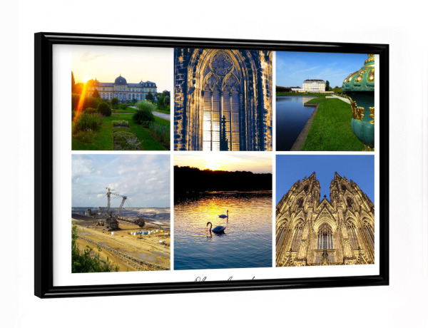 Poster mit schwarzem Rahmen "Rheinland Impressionen" artboxONE - Städte / Köln,Reise,Architektur,Reise / Länder