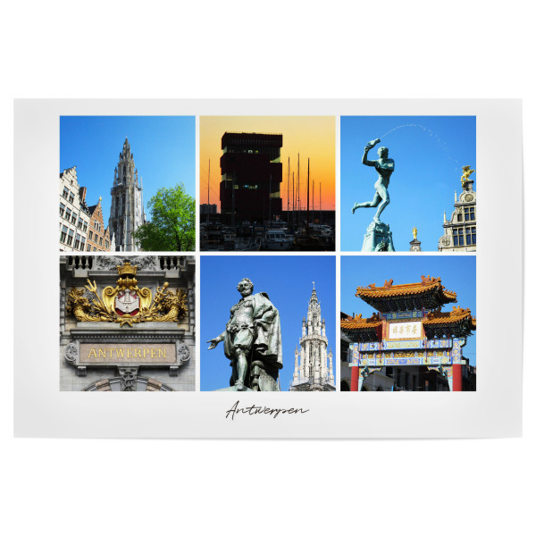 Poster 30x20 cm "Antwerpen Impressions" artboxONE - Städte,Reise,Architektur,Reise / Länder