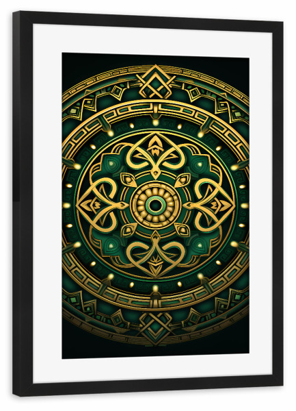 Poster mit Rahmen schwarz "Mandala - Keltisch - Maeve" artboxONE - Natur,Abstrakt