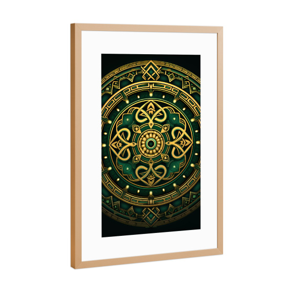 Poster mit Rahmen Kupfer "Mandala - Keltisch - Maeve" artboxONE - Natur,Abstrakt