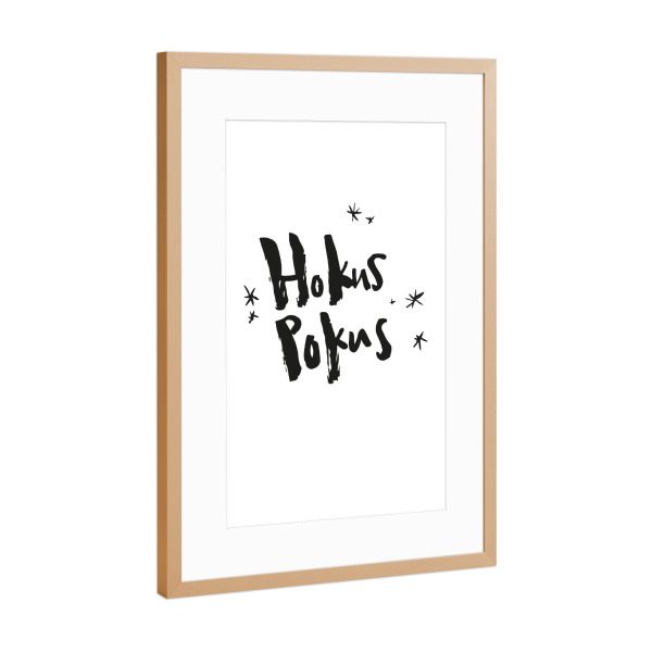 Poster mit Rahmen Kupfer "Hokus Pokus - Halloween Lettering" artboxONE - Typografie - Halloween,Hokus pokus,Lettering,Schrift,Saisonal,Herbst