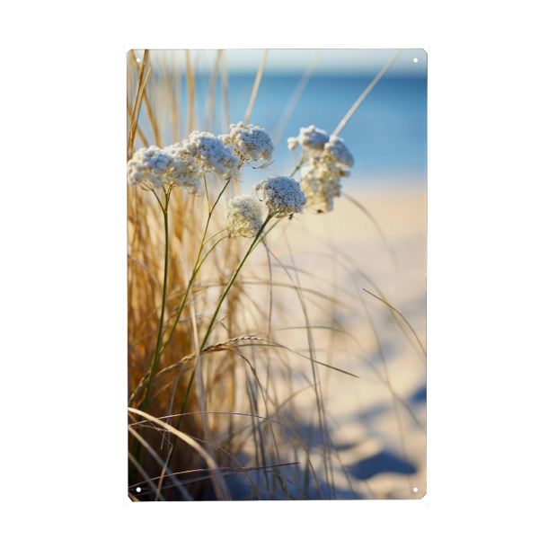 Metall Poster "Beach Impressions Dunes" artboxONE - Natur,Floral,Für Mama - Strand,Düne,Sand,Meer,Digitale kunst,Treechild,Fotografie,Gras