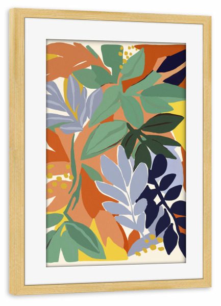 Poster mit Rahmen kiefer "Botanic Impressions colorful" artboxONE - Floral,Abstrakt,Für Mama