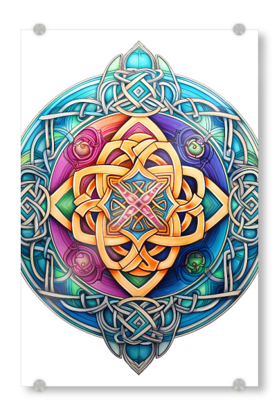 Acrylglasbild "Mandala - Keltisch - Ulf" artboxONE - Natur,Abstrakt