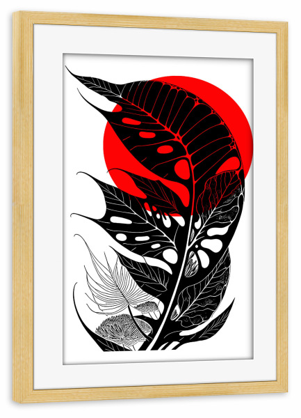 Poster mit Rahmen kiefer "Floral" artboxONE - Natur,Floral,Abstrakt