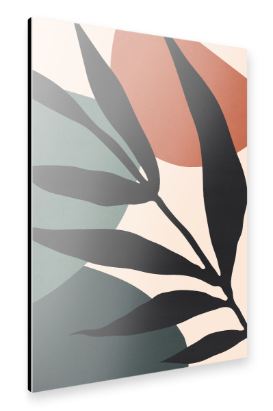 Alu-Dibond "Black leaf" 30x20 cm artboxONE