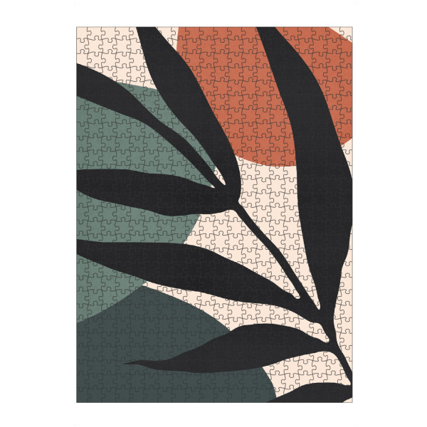 artboxONE Puzzle "Black leaf" artboxONE - Floral - Natur,Blumen,Fotografie,Illustration,Geometrisch,Aquarell,Malerei,Tropisch,Blätter