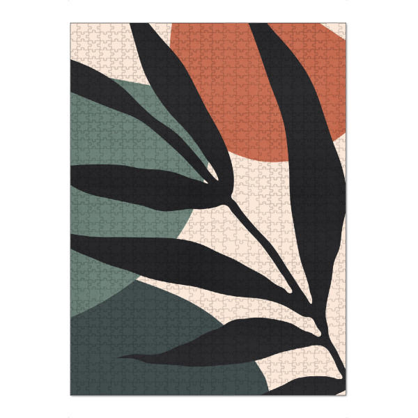 Puzzle Ravensburger "Black leaf" artboxONE - Floral - Natur,Blumen,Fotografie,Illustration,Geometrisch,Aquarell,Malerei,Tropisch,Blätter