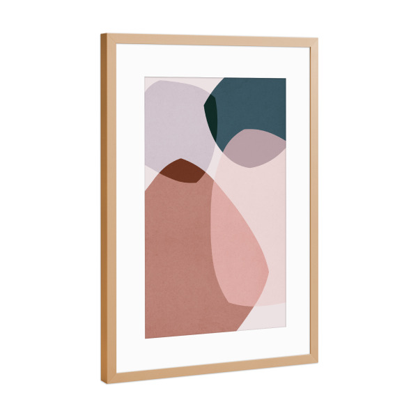 Poster mit Rahmen Kupfer "Boho abstract D" artboxONE - Abstrakt,Geometrie