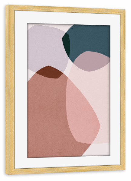 Poster mit Rahmen kiefer "Boho abstract D" artboxONE - Abstrakt,Geometrie