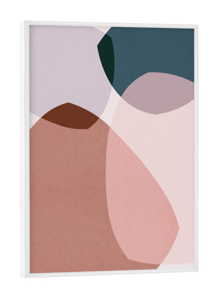 Poster mit weißem Rahmen "Boho abstract D" artboxONE - Abstrakt,Geometrie