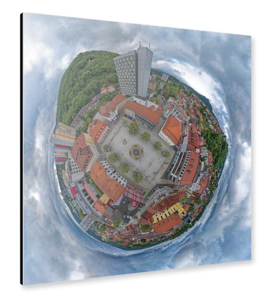 Alu-Dibond "Suhl/Thüringen, Marktplatz, 30m" 30x30 cm artboxONE
