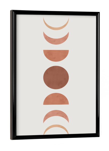 Poster mit schwarzem Rahmen "Moon phases" artboxONE - Abstrakt,Geometrie - Moon,Moon phases