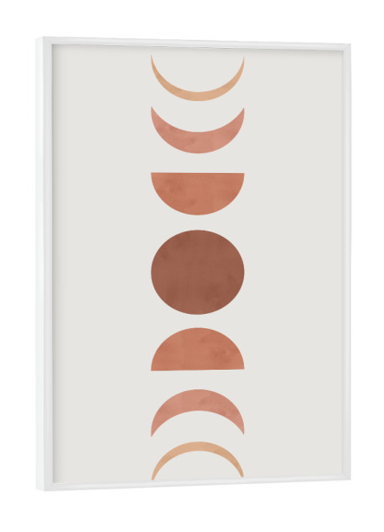 Poster mit weißem Rahmen "Moon phases" artboxONE - Abstrakt,Geometrie - Moon,Moon phases