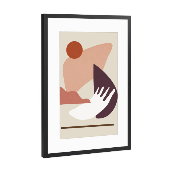 Poster mit Rahmen Schwarz (Metallic) "Organic shapes B" artboxONE - Abstrakt,Geometrie