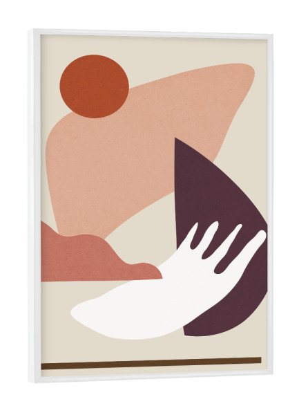 Poster mit weißem Rahmen "Organic shapes B" artboxONE - Abstrakt,Geometrie