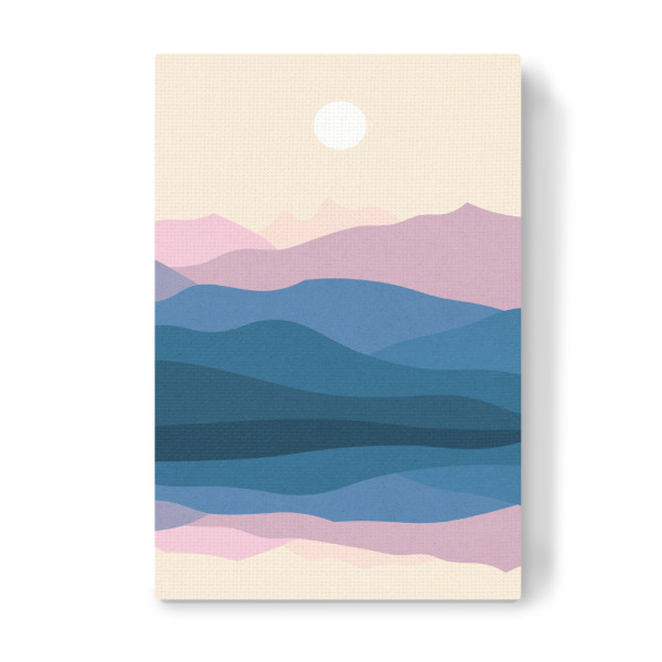 Leinwandbild "Watercolor landscape D" artboxONE - Natur - Landscape,Colorful,Natural,Mountains,Forest,Undulating,Textures,Watercolor,Painting,Collage