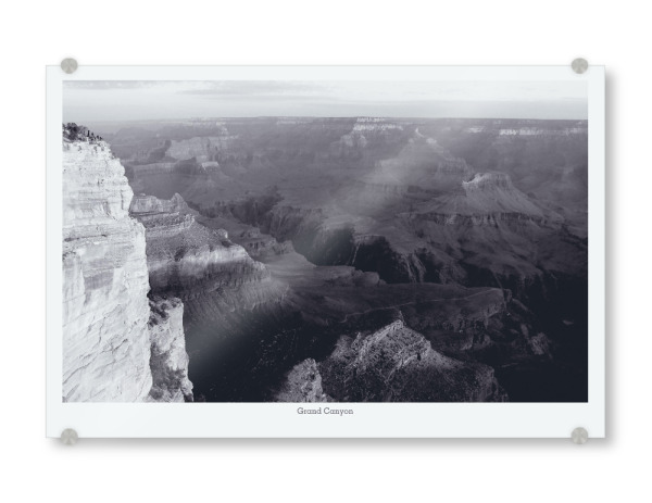 Acrylglasbild "The Grand Canyon, Black + White" artboxONE - Natur,Reise,Schwarzweiß,Reise / Länder