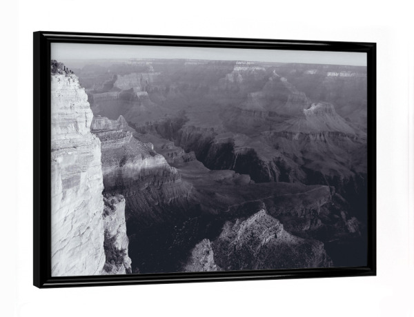 Poster mit schwarzem Rahmen "The Grand Canyon, Black + White" artboxONE - Natur,Reise,Schwarzweiß,Reise / Länder