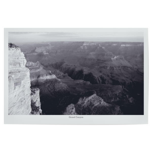 Poster "The Grand Canyon, Black + White" artboxONE - Natur,Reise,Schwarzweiß,Reise / Länder