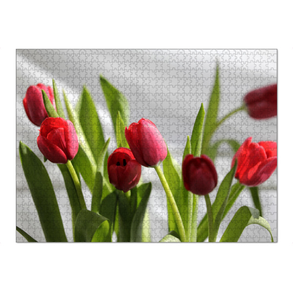 Puzzle Ravensburger "Tulpen Blumenstrauß close up" artboxONE - Natur,Floral,Liebe