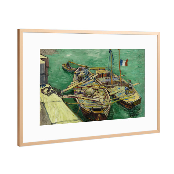 Poster mit Rahmen Kupfer "Kai mit Männern" artboxONE - Reise,Reise / Strand und Meer,Reise / Länder,Für Mama,Für Papa