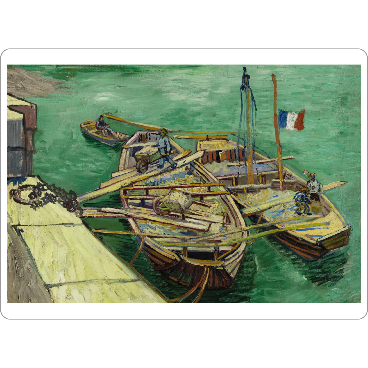 Tischset "Kai mit Männern" artboxONE - Reise,Reise / Strand und Meer,Reise / Länder,Für Mama,Für Papa