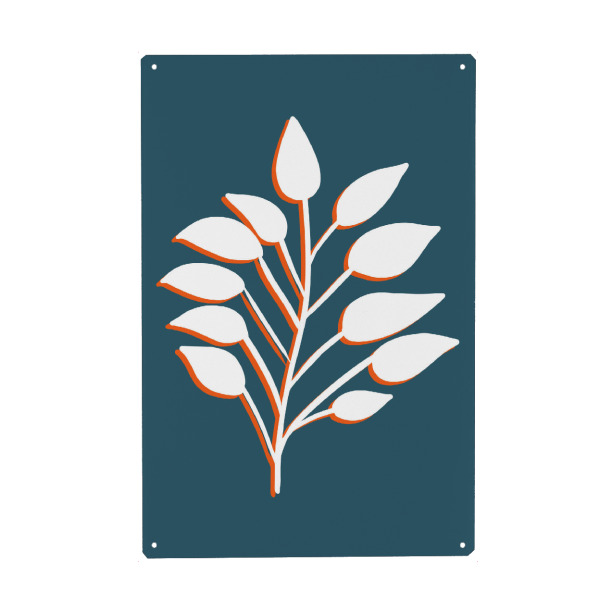 Holzbild "Abby leaf" artboxONE - Natur,Floral,Abstrakt