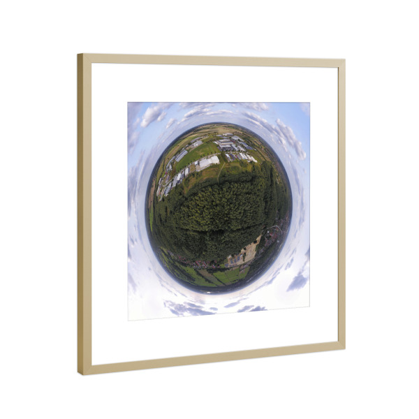Poster mit Rahmen Gold "Geesthacht-Gewerbepark Mercator" artboxONE - Städte,Natur,Reise,Architektur,Städte / Weitere