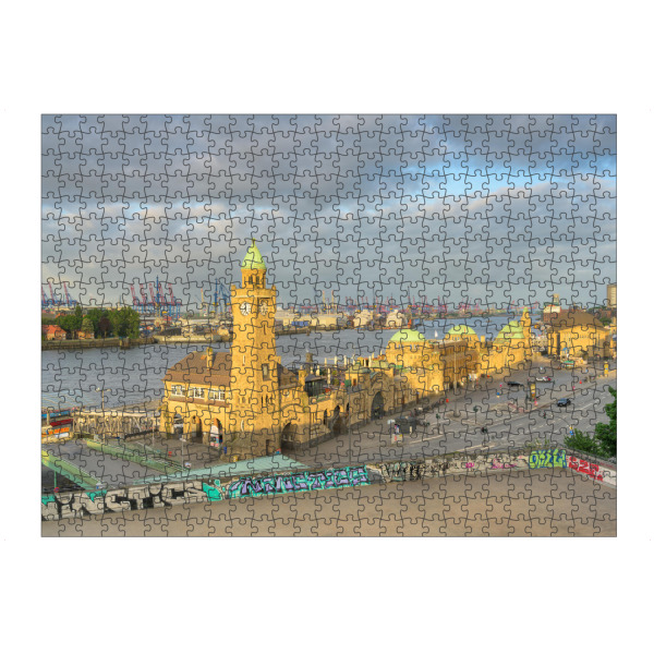 artboxONE Puzzle "Landungsbrücken Hamburg" artboxONE - Städte / Hamburg,Reise,Architektur