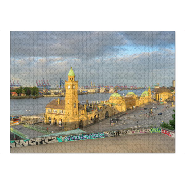 Puzzle Ravensburger "Landungsbrücken Hamburg" artboxONE - Städte / Hamburg,Reise,Architektur