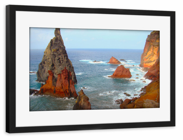 Poster mit Rahmen schwarz "Miradouro de São Lourenço" artboxONE - Natur,Reise,Reise / Strand und Meer,Reise / Länder
