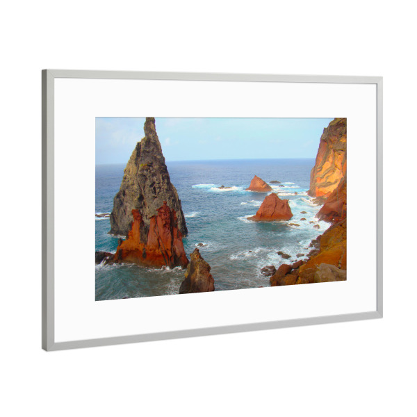 Poster mit Rahmen Silber "Miradouro de São Lourenço" artboxONE - Natur,Reise,Reise / Strand und Meer,Reise / Länder