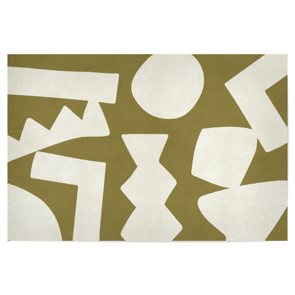 Poster "Primitive Grafiken - olivgrün" artboxONE - Abstrakt,Geometrie