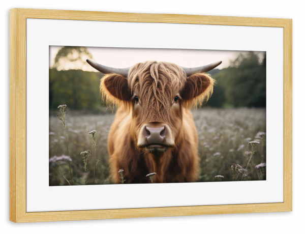 Poster mit Rahmen kiefer "Highlander" artboxONE - Natur,Tiere