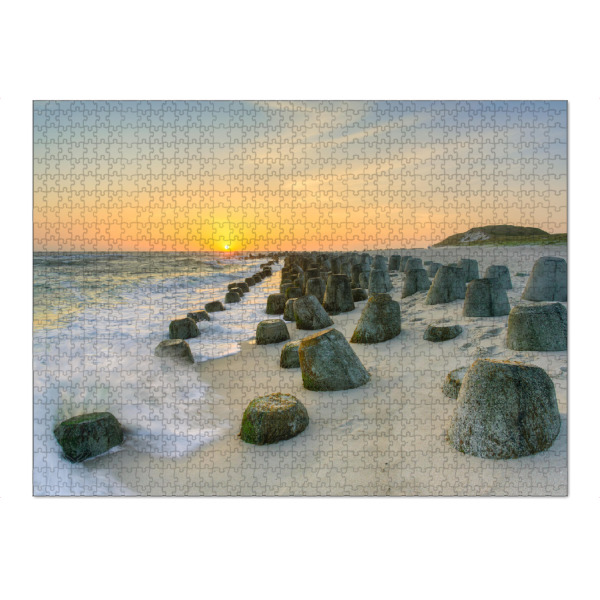 Puzzle Ravensburger "Sylt Tetrapoden in Hörnum" artboxONE - Reise,Musik,Reise / Strand und Meer