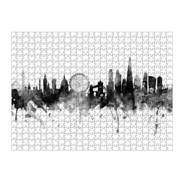 Puzzle Ravensburger "London England Skyline Schwarz" artboxONE - Städte,Schwarzweiß