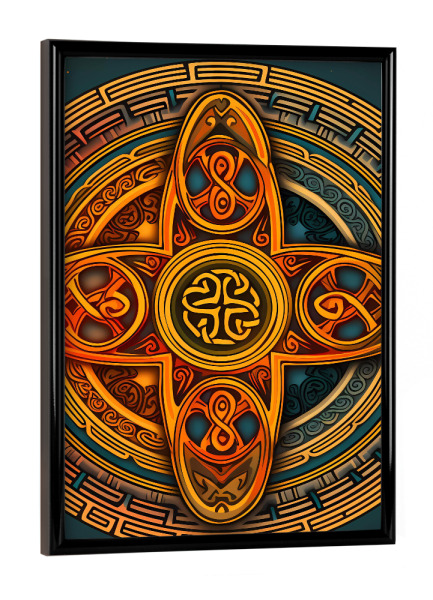Poster mit schwarzem Rahmen "Mandala - Keltisch - Rhiannon" artboxONE - Natur,Abstrakt