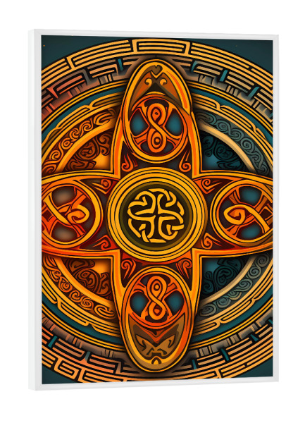 Poster mit weißem Rahmen "Mandala - Keltisch - Rhiannon" artboxONE - Natur,Abstrakt