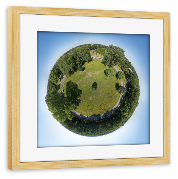 Poster mit Rahmen kiefer "Hamburg - Horner Kreisel" artboxONE - Städte,Städte / Hamburg,Natur,Reise,Architektur