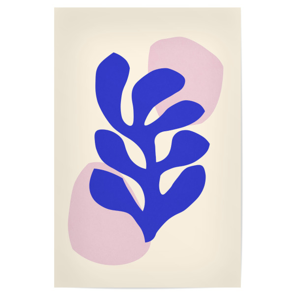 Poster "Organic leaves B" artboxONE - Floral,Abstrakt - Natur,Blumen,Illustration,Geometrisch,Aquarell,Malerei,Tropisch,Blätter