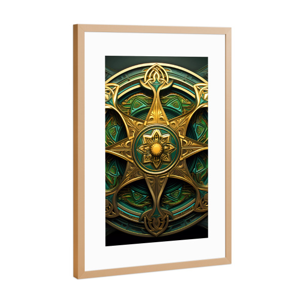 Poster mit Rahmen Kupfer "Mandala - Keltisch - Fionn" artboxONE - Natur,Abstrakt