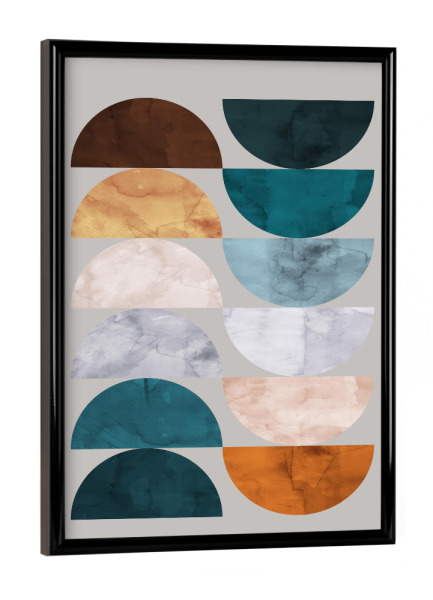 Poster mit schwarzem Rahmen "Harmony of circles G" artboxONE - Abstrakt,Geometrie